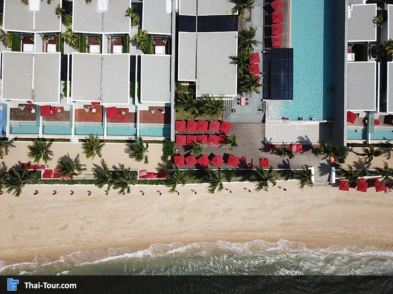 ภาพมุมสูง หาดแม่น้ำ