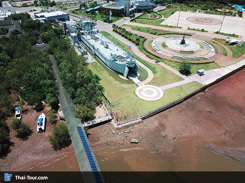 ภาพมุมสูง พิพิธภัณฑ์เรือรบหลวงลันตา