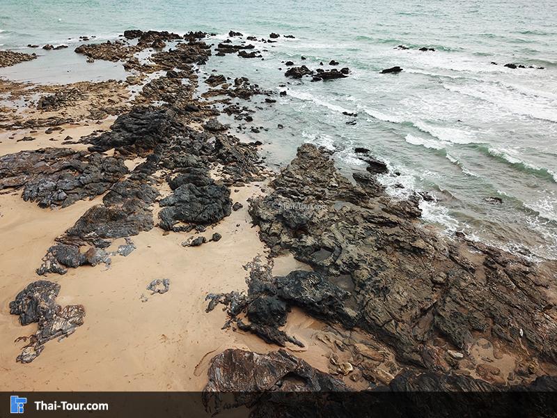 ภาพมุมสูง ออกจากชายหาดคลองหิน