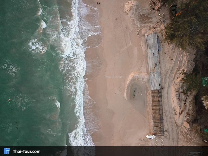 ภาพมุมสูง หาดพระแอ๊ะ