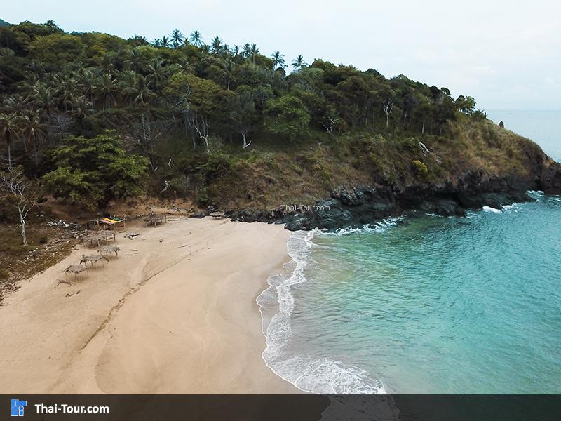ภาพมุมสูง ชายหาดคลองจาก