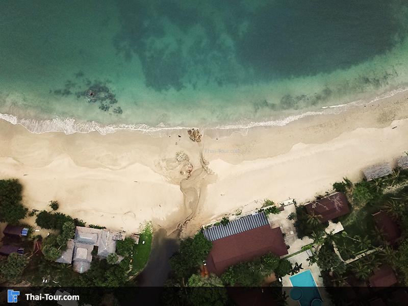 ภาพมุมสูง ชายหาดคลองจาก