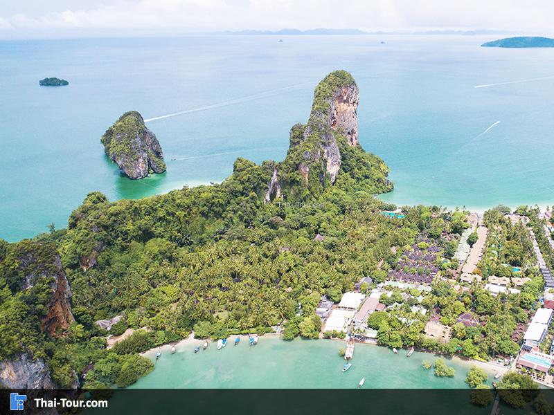 ภาพมุมสูง ไร่เลย์ รอบๆเกาะ