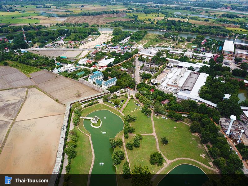 ภาพมุมสูงวัดจันทาราม (วัดท่าซุง)