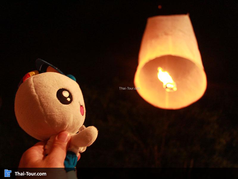 ปล่อยโคม วัดมหาวัน