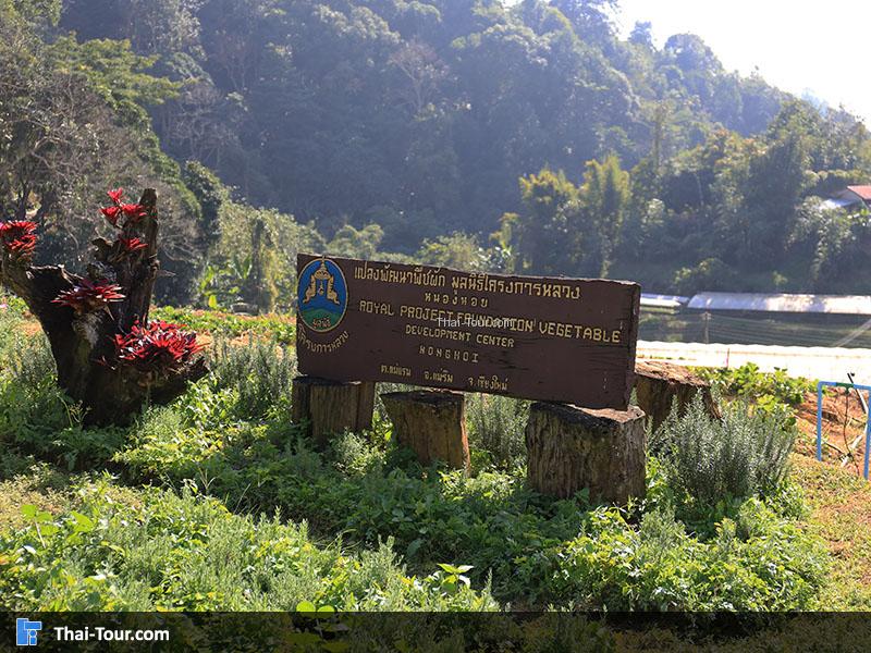 ป้านด้านหน้า โครงการหลวงหนองหอย