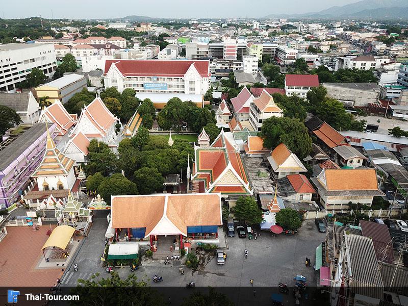 ภาพมุมสูง วัดใหญ่อินทราราม