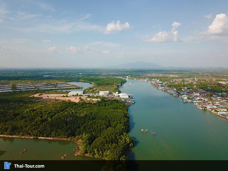 ภาพมุมสูง ปากน้ำประแสร์