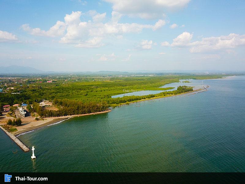 ภาพมุมสูง ปากน้ำประแสร์