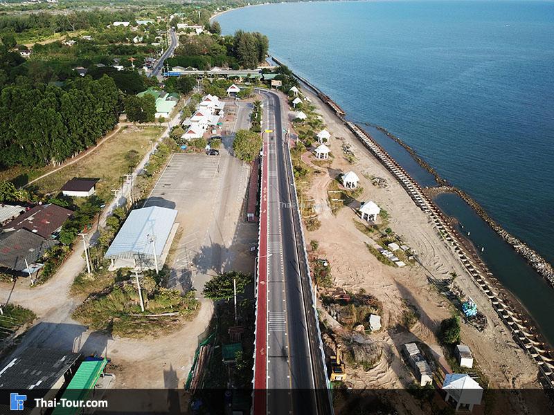 ภาพวิวมุมสูง จุดชมวิวปากน้ำแขมหนู