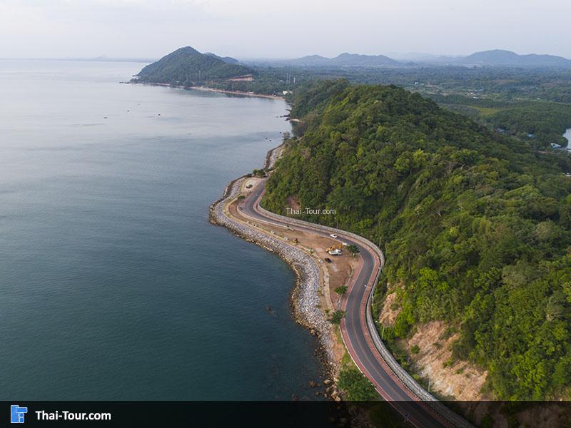 ภาพมุมสูง ถนนบูรพาชลทิศ