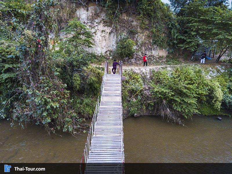 สะพานแขวน ขัวโต๋งเต๋ง บ้านกองกาน