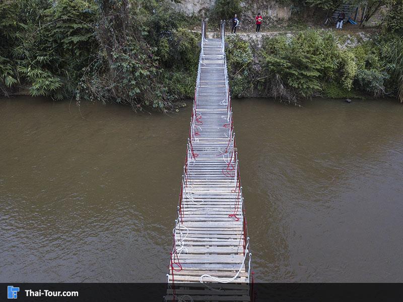 สะพานแขวน ขัวโต๋งเต๋ง บ้านกองกาน