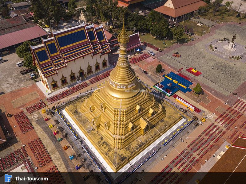 ภาพมุมสูง วัดพระบรมธาตุ (จังหวัดกำแพงเพชร)