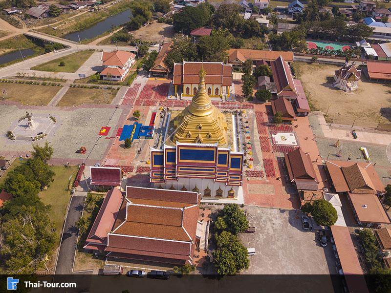 ภาพมุมสูง วัดพระบรมธาตุ (จังหวัดกำแพงเพชร)