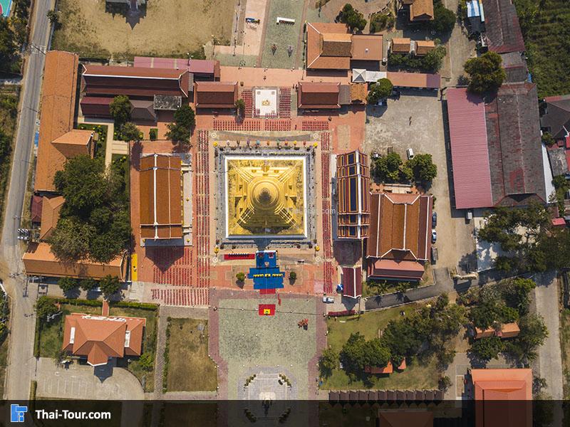ภาพมุมสูง วัดพระบรมธาตุ (จังหวัดกำแพงเพชร)
