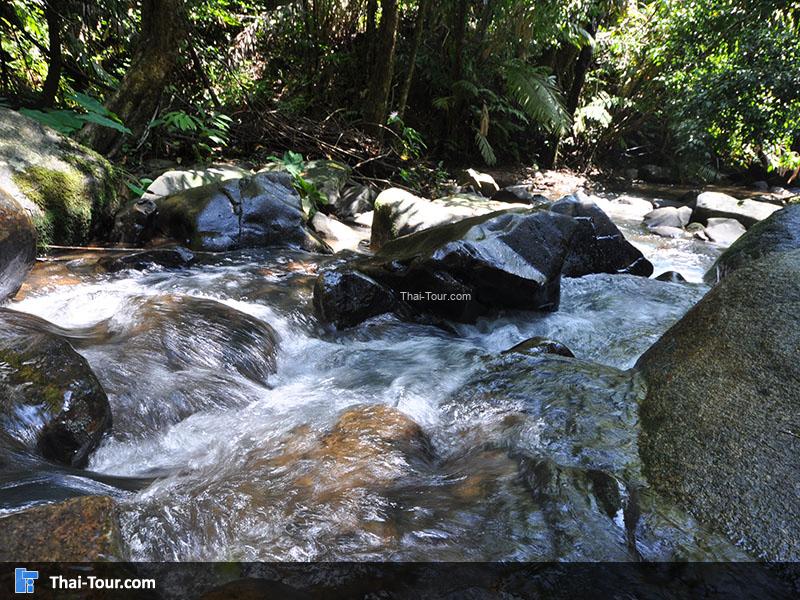 น้ำตกเล็กๆ ระหว่างทางเดิน