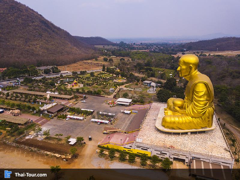 ภาพมุมสูง พุทธอุทยาน อาณาจักรหลวงปู่ทวด