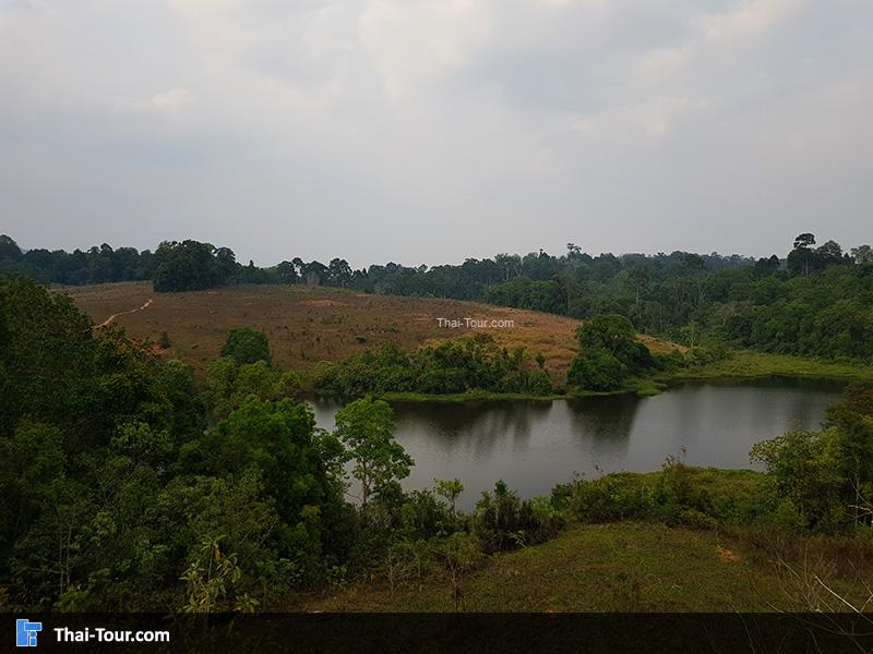 ภาพมุมสูงอ่างเก็บน้ำสายศร