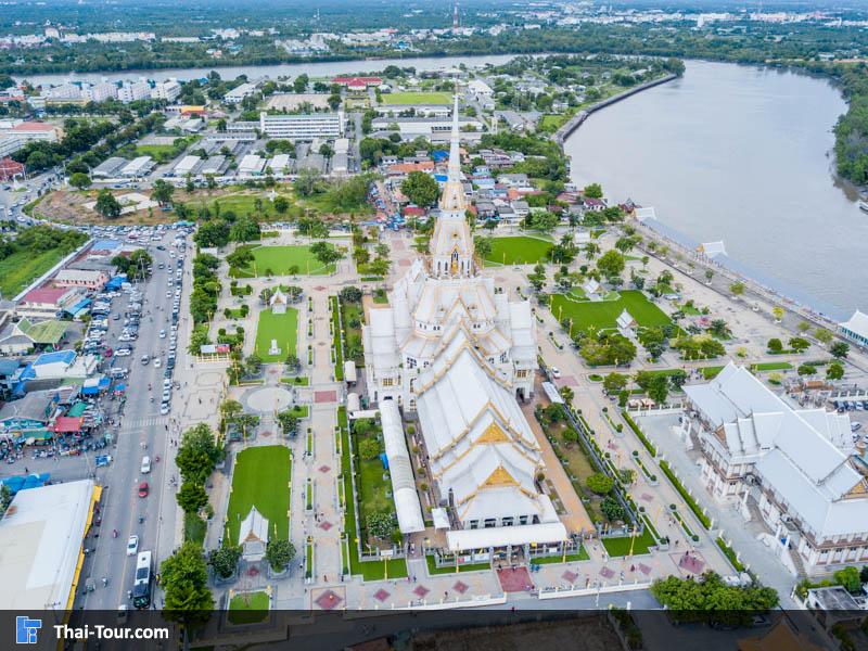 ภาพมุมสูง วัดหลวงพ่อโสธร