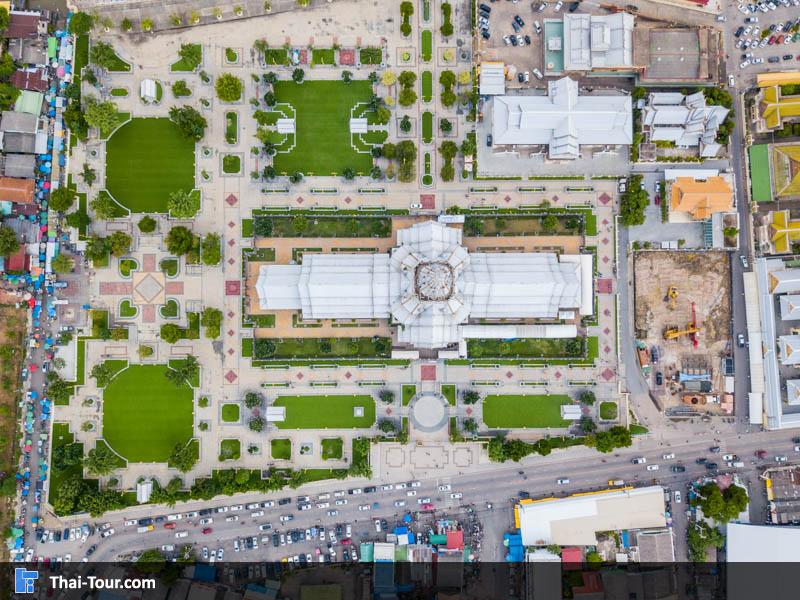 ภาพมุมสูง วัดหลวงพ่อโสธร