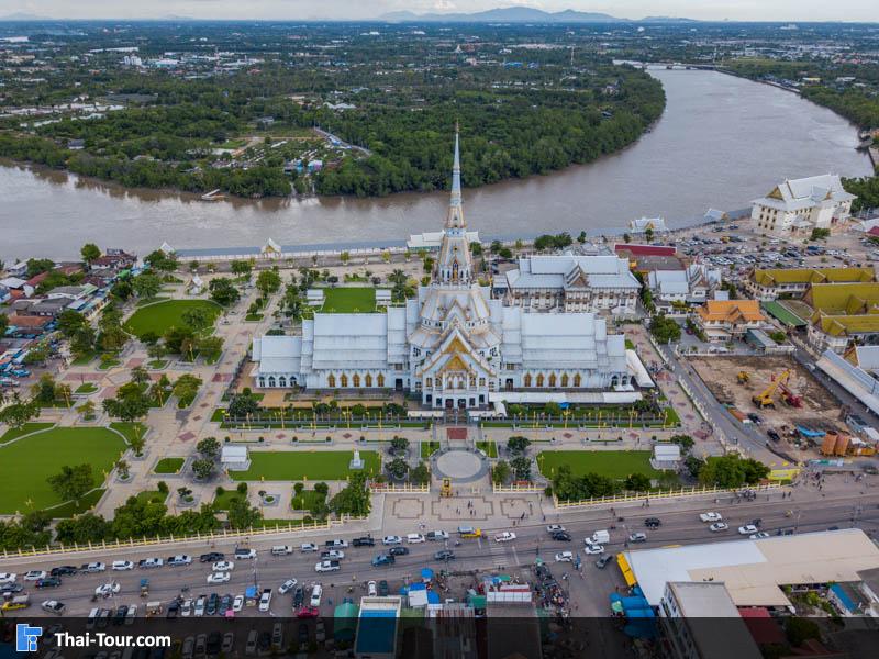 ภาพมุมสูง วัดหลวงพ่อโสธร