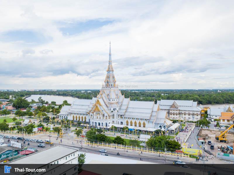 ภาพมุมสูง วัดหลวงพ่อโสธร