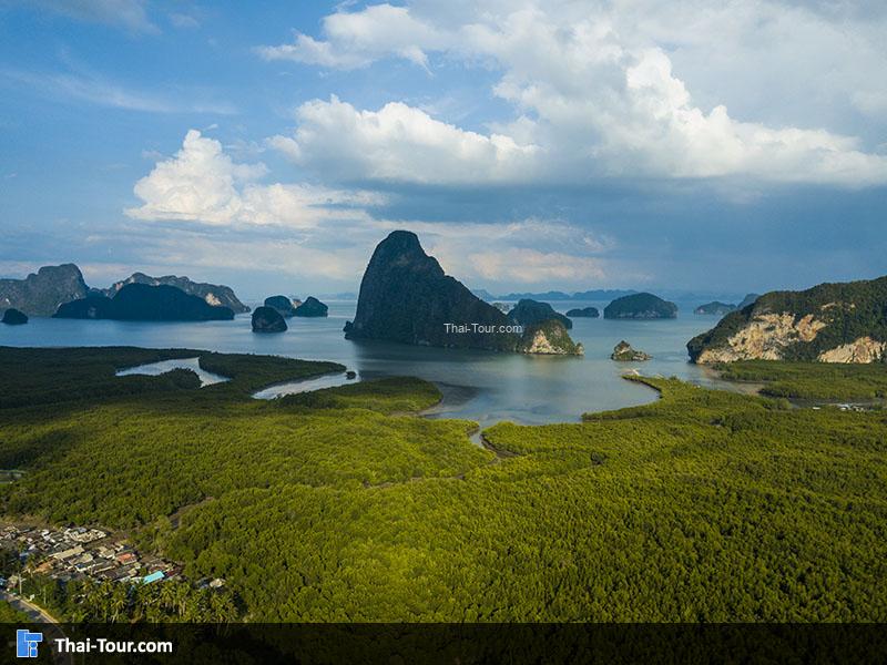 ภาพมุมสูง จุดชมวิวเสม็ดนางชี