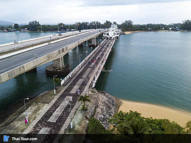 ภาพมุมสูง สะพานสารสิน