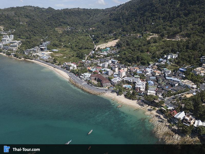 ภาพมุมสูง ชายหาดป่าตอง