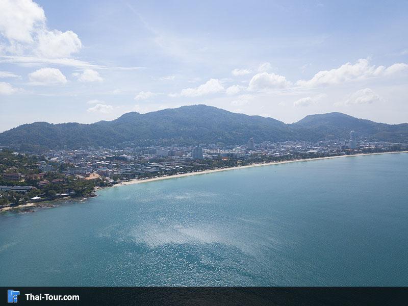 ภาพมุมสูง ชายหาดป่าตอง