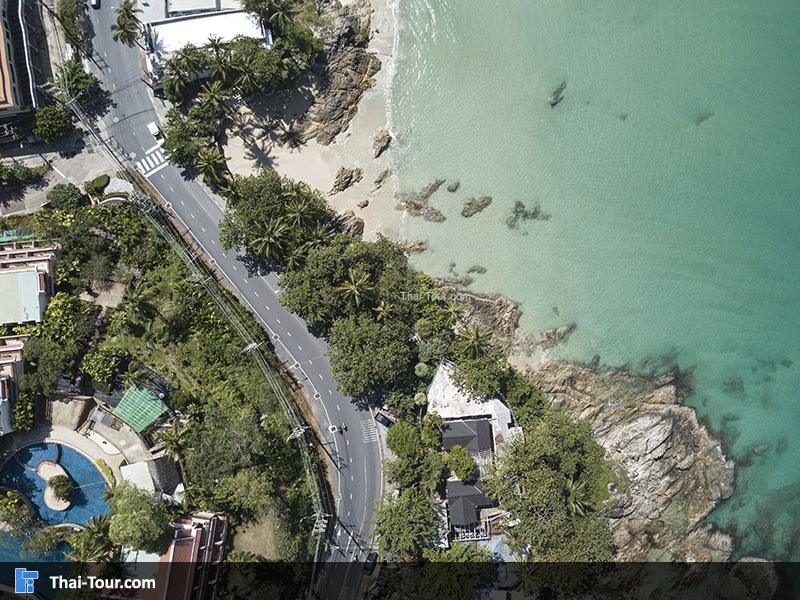 ภาพมุมสูง ชายหาดป่าตอง