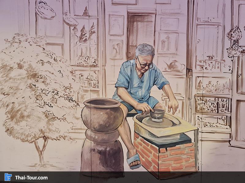 ภาพวาดคลองโอ่งอ่าง