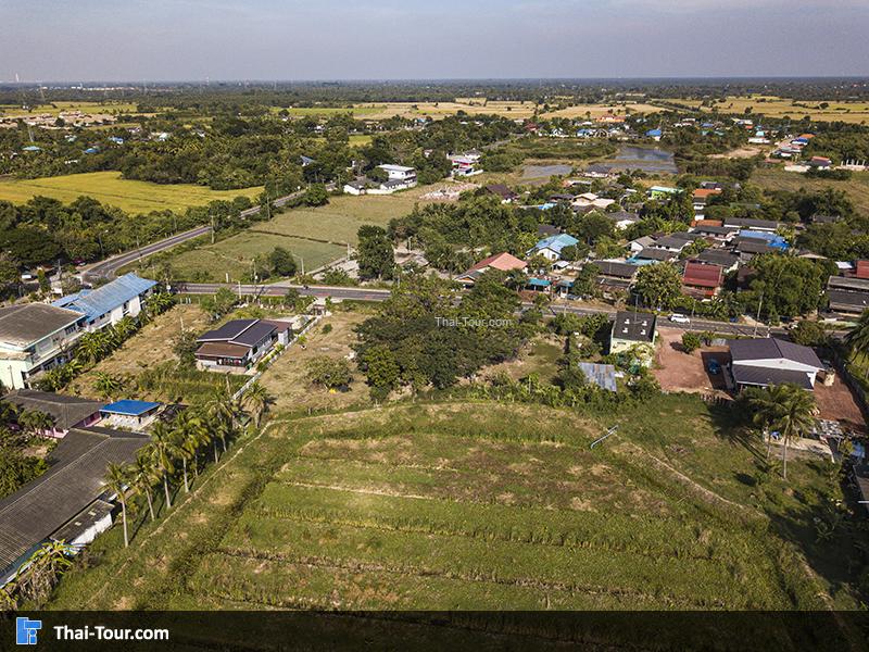 ภาพมุมสูง เมืองโบราณบ้านคูบัว หมายเลข 8