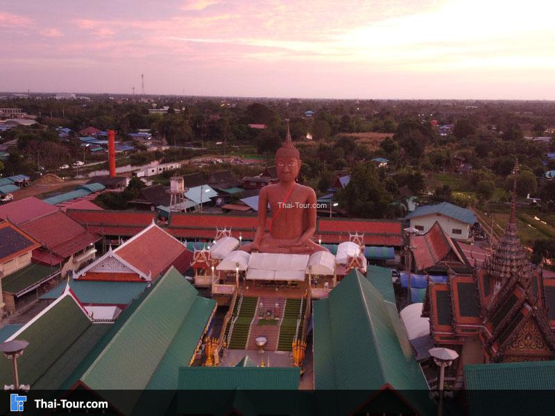 ภาพมุมสูง วัดกลางบางพระ