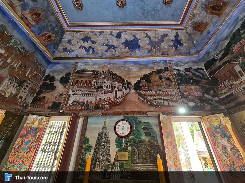ภาพจิตกรรมฝาผนังภายในพระอุโบสถ
