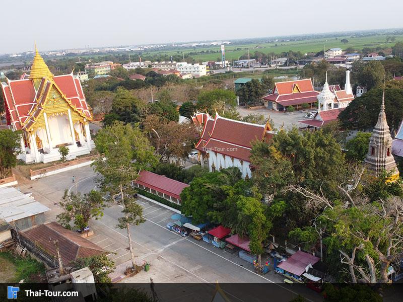 ภาพมุมสูงวัดบางนมโค
