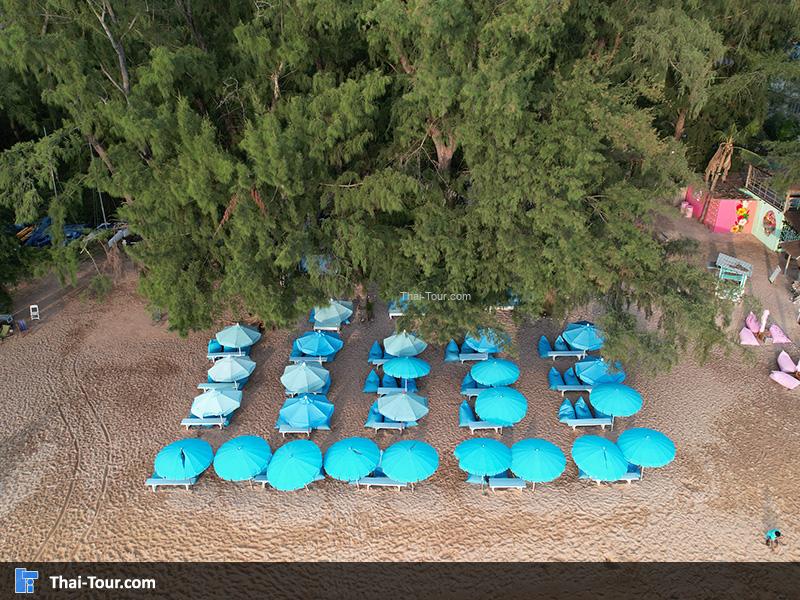 ภาพมุมสูง ชายหาด หน้า หาดนาจอมเทียน