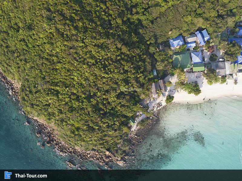 ภาพมุมสูง หาดเทียน เกาะล้าน