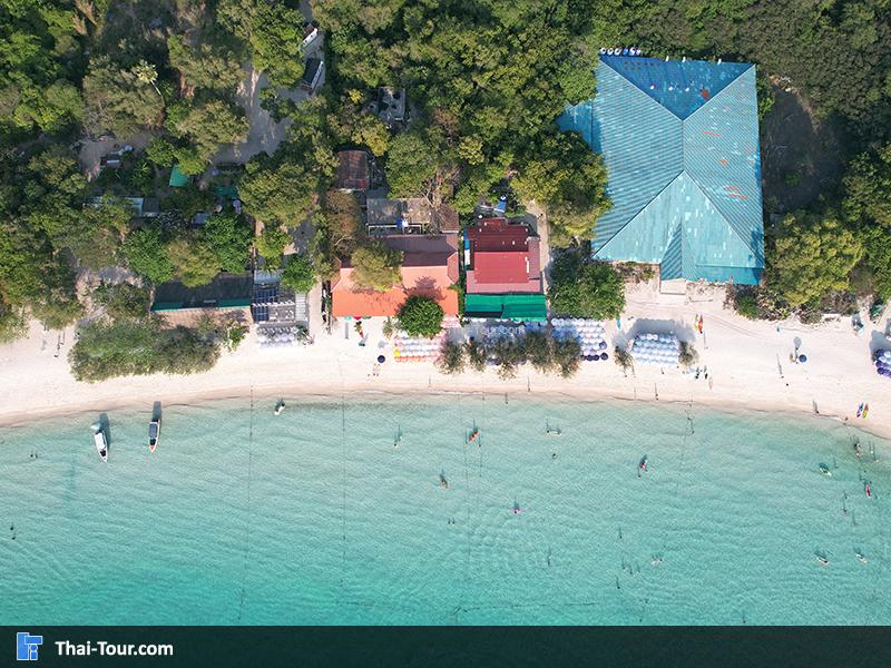 ภาพมุมสูง หาดเทียน เกาะล้าน