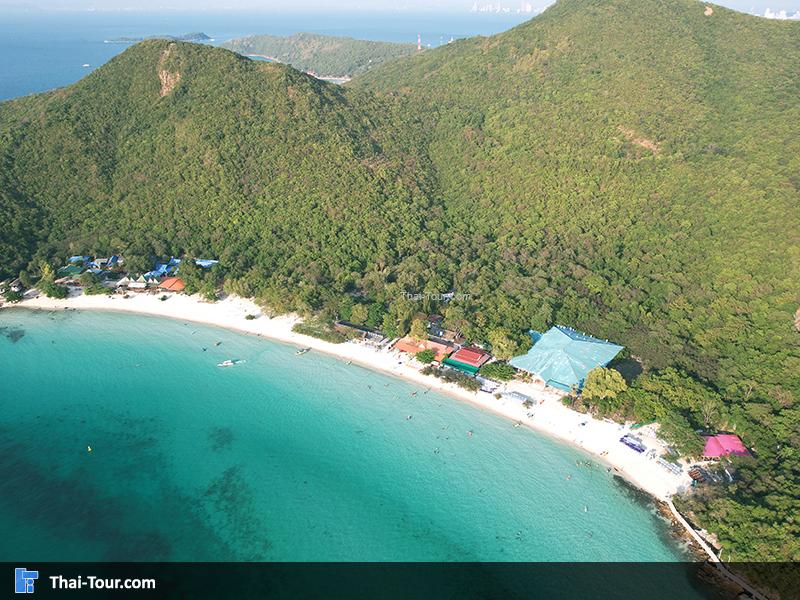 ภาพมุมสูง หาดเทียน เกาะล้าน