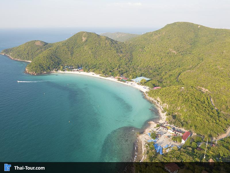 ภาพมุมสูง หาดเทียน เกาะล้าน