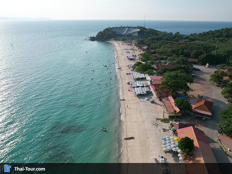 ภาพมุมสูง หาดแสม เกาะล้าน