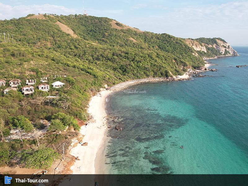 ภาพมุมสูง หาดแสม เกาะล้าน