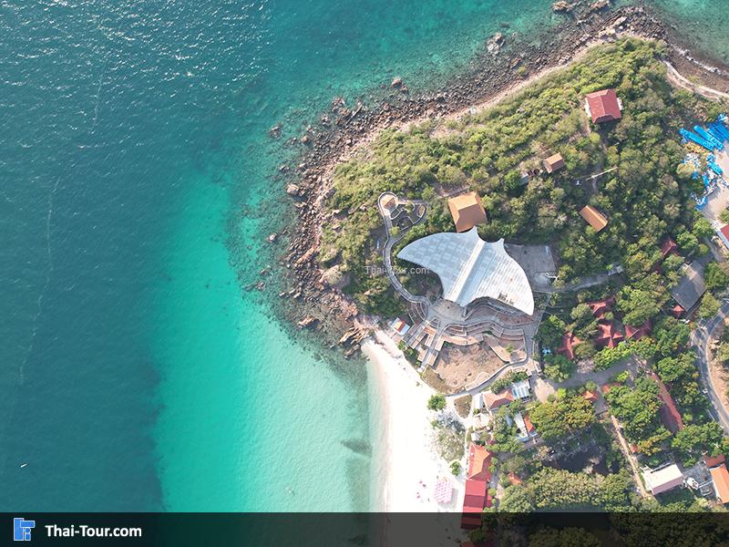 ภาพมุมสูง หาดแสม เกาะล้าน