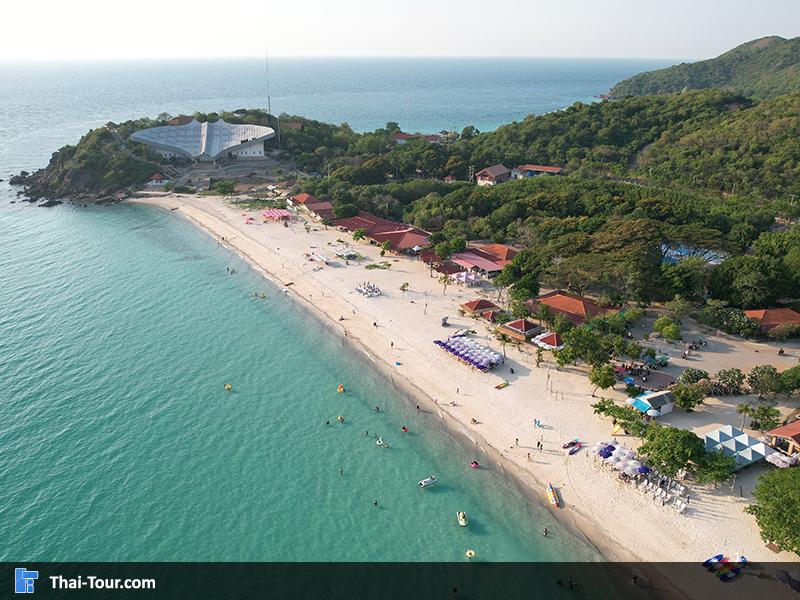 ภาพมุมสูง หาดแสม เกาะล้าน