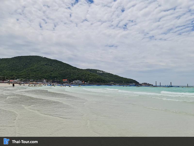 ภาพมุมสูง หาดตาแหวน เกาะล้าน พัทยา