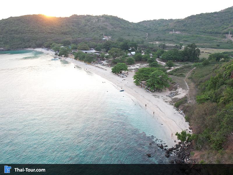 ภาพมุมสูงสวยๆ หาดนวล เกาะล้าน จ.ชลบุรี
