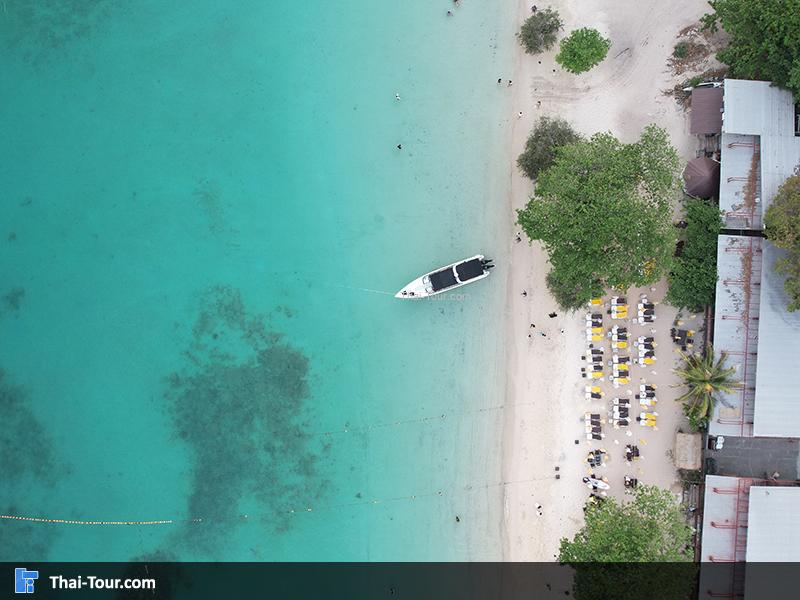 ภาพมุมสูงสวยๆ หาดนวล เกาะล้าน จ.ชลบุรี