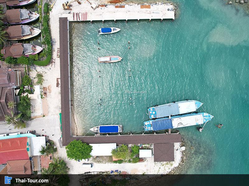 ภาพมุมสูงของ ท่าเรือหาดริ้น